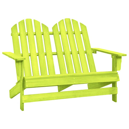 Sedia da Giardino Adirondack a 2 Posti in Legno di Abete Verde
