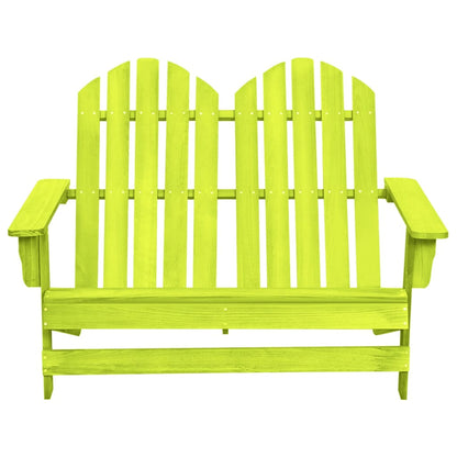 Sedia da Giardino Adirondack a 2 Posti in Legno di Abete Verde