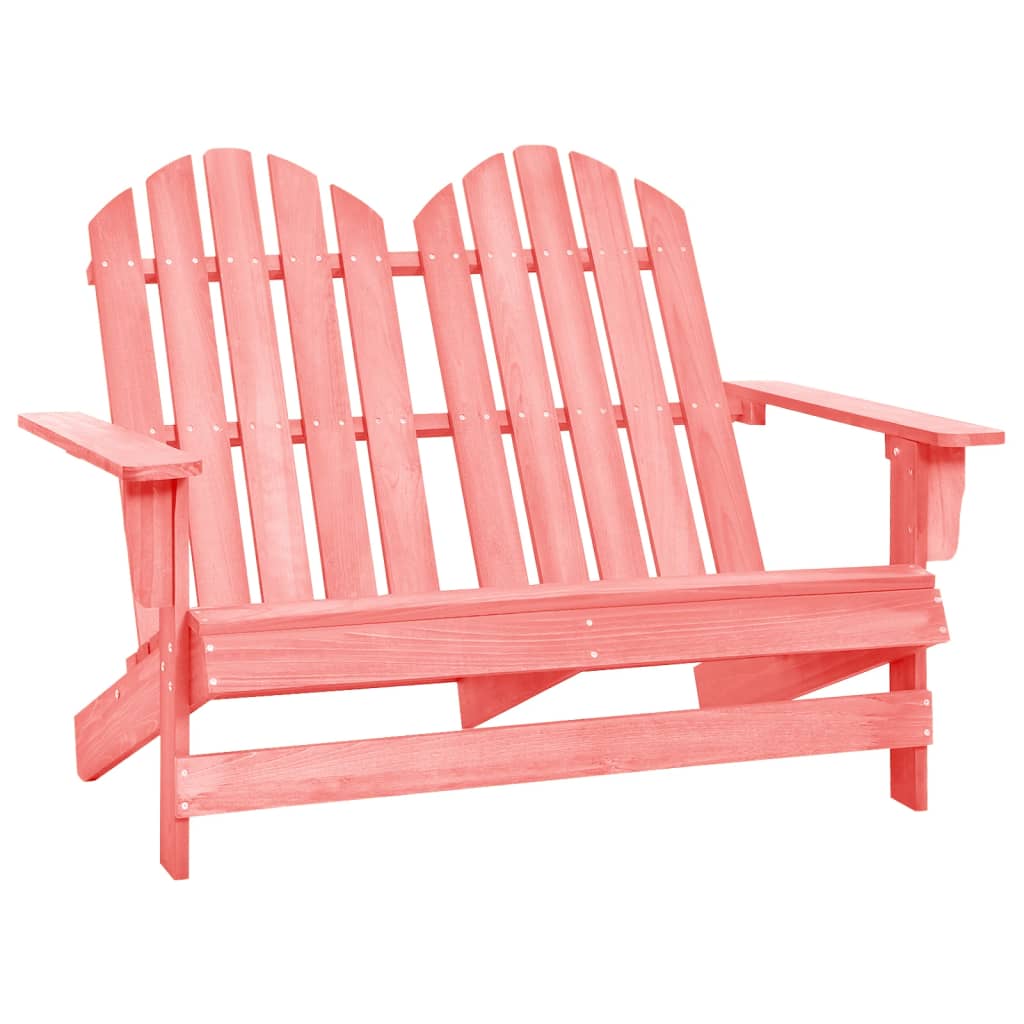 Sedia da Giardino Adirondack a 2 Posti in Legno di Abete Rosa