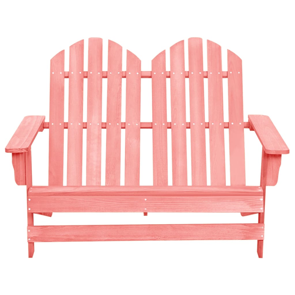 Sedia da Giardino Adirondack a 2 Posti in Legno di Abete Rosa