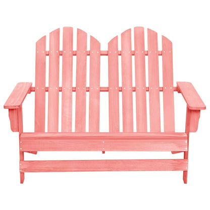 Sedia da Giardino Adirondack a 2 Posti in Legno di Abete Rosa