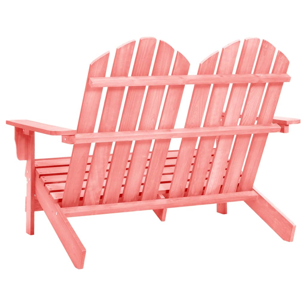 Sedia da Giardino Adirondack a 2 Posti in Legno di Abete Rosa