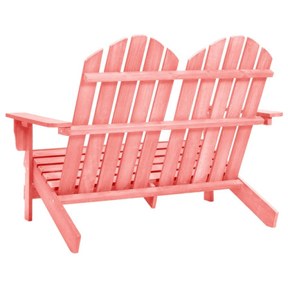 Sedia da Giardino Adirondack a 2 Posti in Legno di Abete Rosa