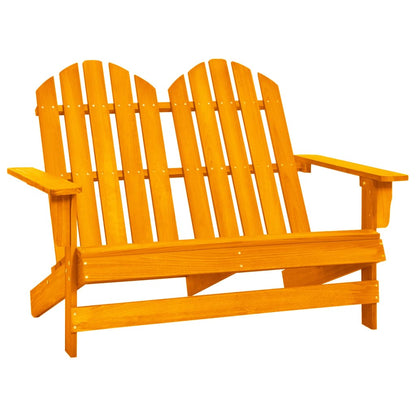 Sedia da Giardino Adirondack a 2 Posti Legno di Abete Arancione