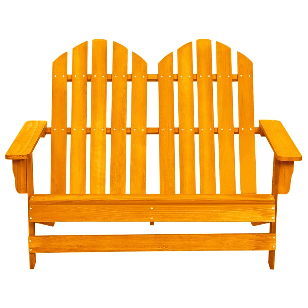 Sedia da Giardino Adirondack a 2 Posti Legno di Abete Arancione