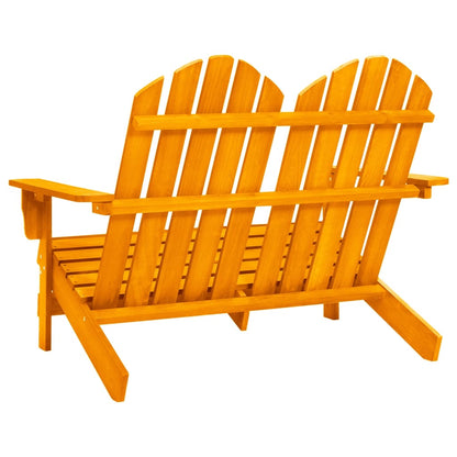 Sedia da Giardino Adirondack a 2 Posti Legno di Abete Arancione