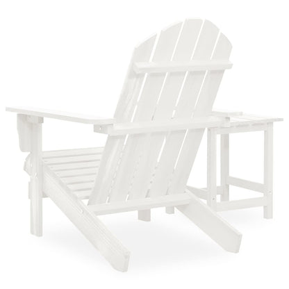 Sedia da Giardino Adirondack con Tavolino in Legno Abete Bianca