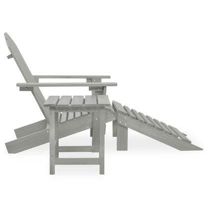Sedia Giardino Adirondack Ottomana Tavolo Abete Massello Grigio