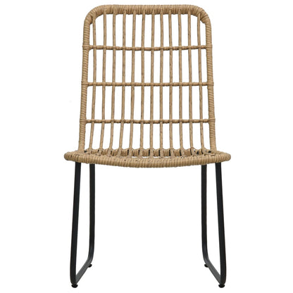 Set da Pranzo da Giardino 3 pz in Polyrattan e Vetro
