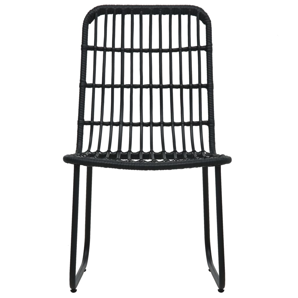 Set da Pranzo da Giardino 3 pz in Polyrattan e Vetro