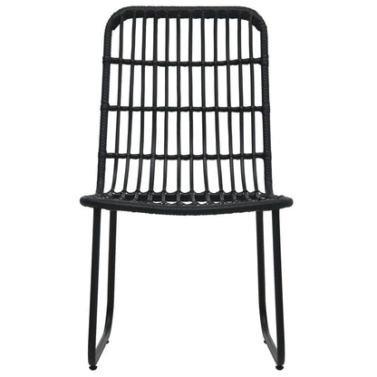 Set da Pranzo da Giardino 3 pz in Polyrattan e Vetro