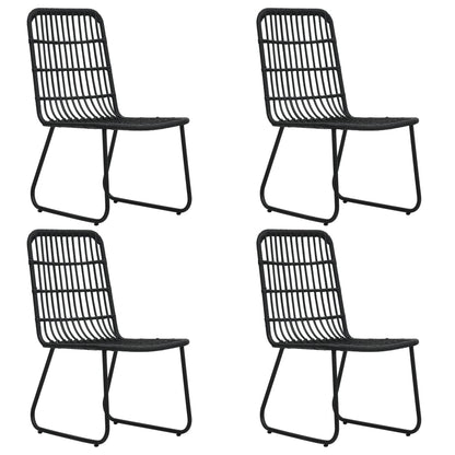 Set da Pranzo da Giardino 5 pz in Polyrattan e Vetro