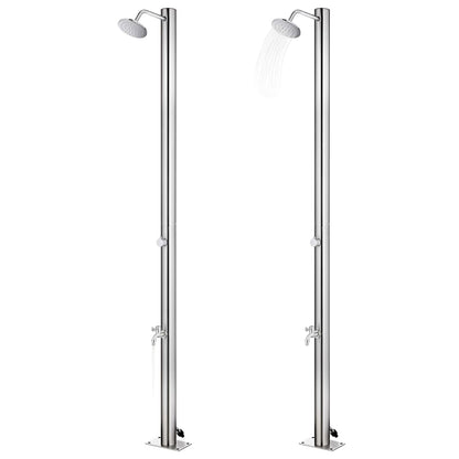 Doccia da Giardino 215 cm in Acciaio Inossidabile