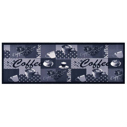 Tappetino da Cucina Lavabile CaffÃ¨ Blu 45x150 cm