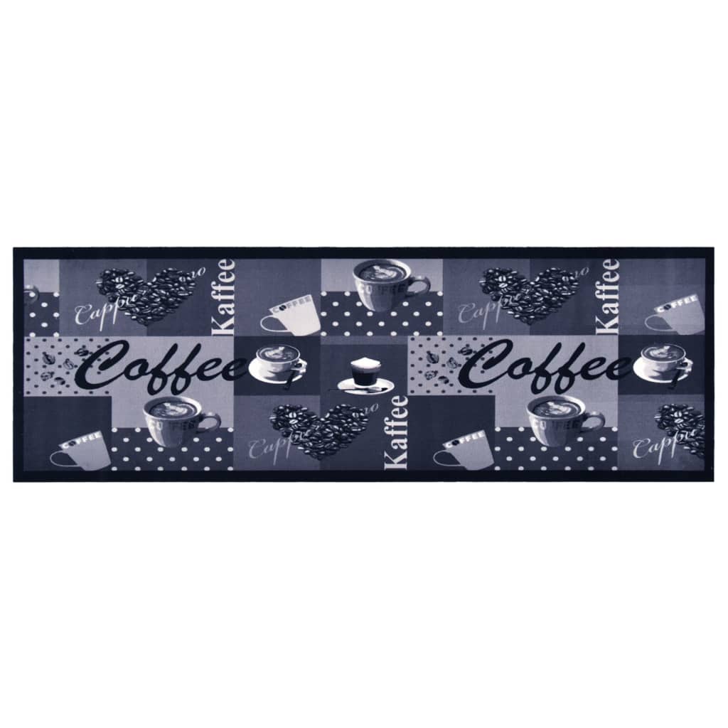 Tappetino da Cucina Lavabile CaffÃ¨ Blu 60x180 cm