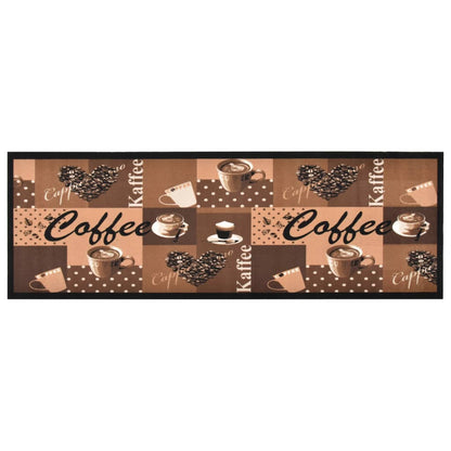 Tappetino da Cucina Lavabile CaffÃ¨ Marrone 45x150 cm