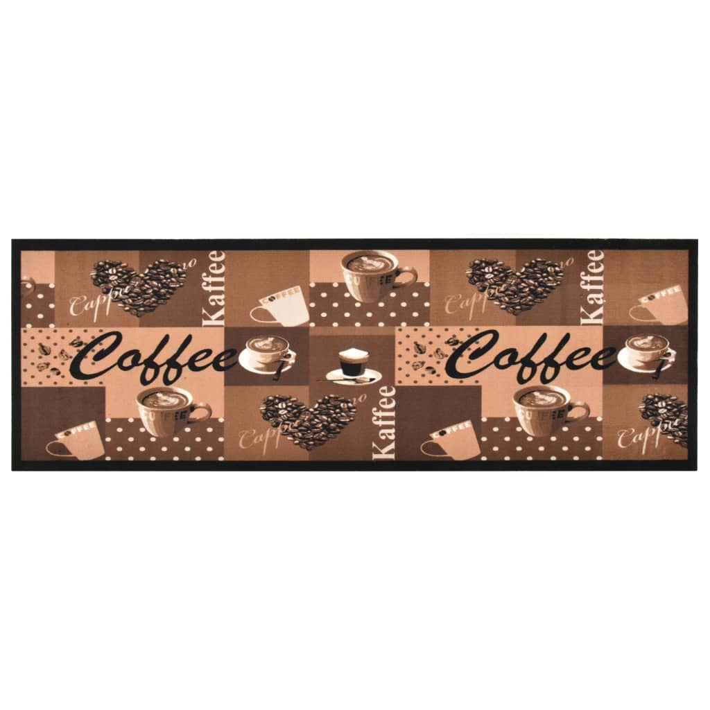 Tappetino da Cucina Lavabile CaffÃ¨ Marrone 60x180 cm