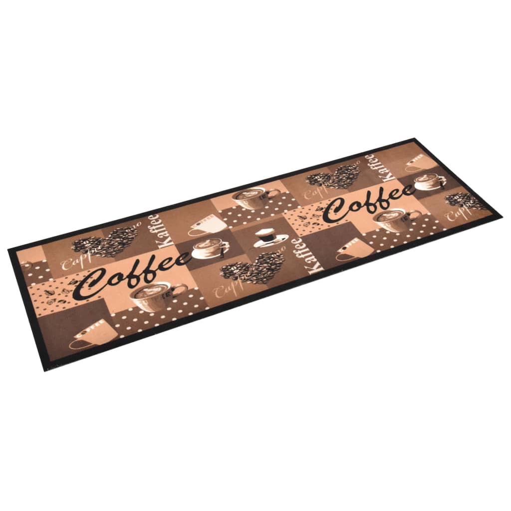 Tappetino da Cucina Lavabile CaffÃ¨ Marrone 60x180 cm