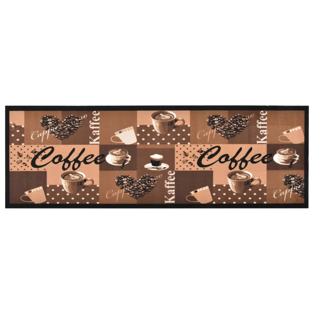 Tappetino da Cucina Lavabile CaffÃ¨ Marrone 60x300 cm