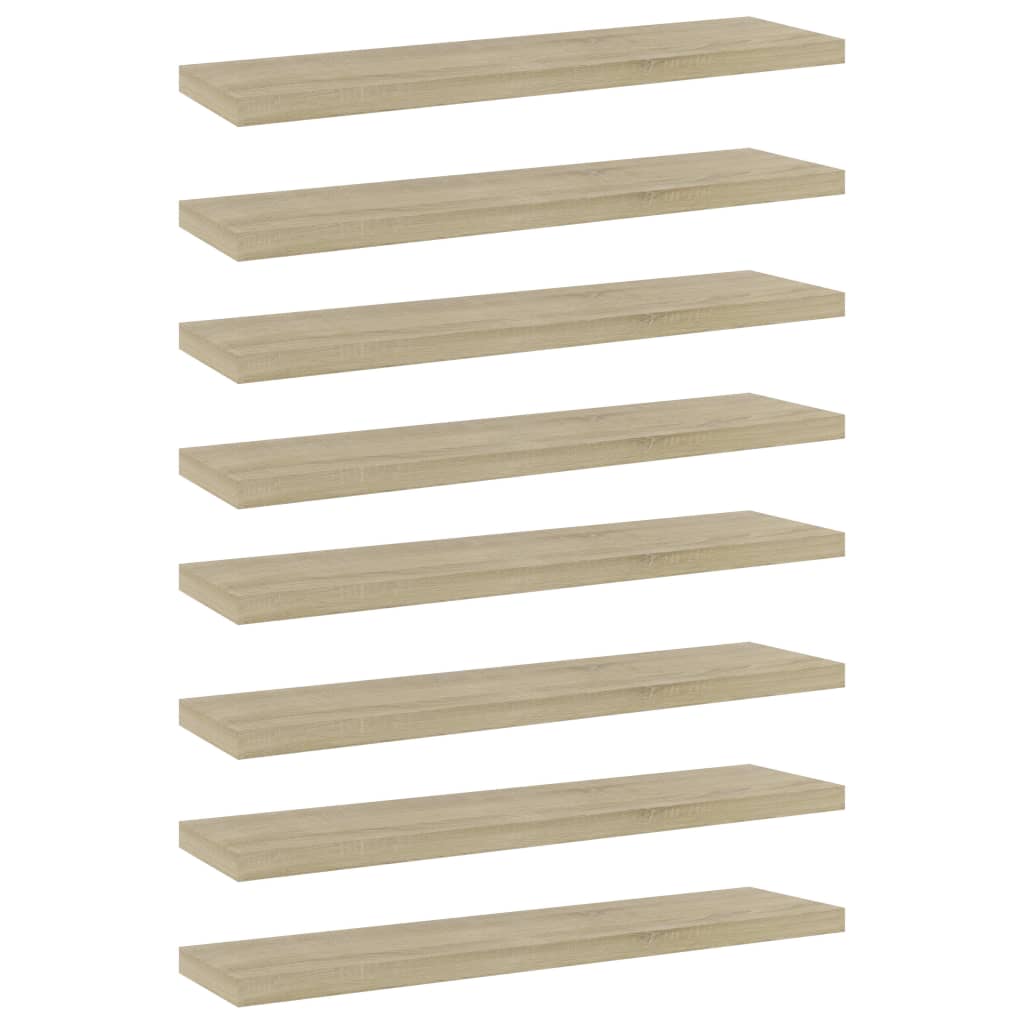 Ripiani per Libreria 8pz Rovere Sonoma 40x10x1,5cm Multistrato