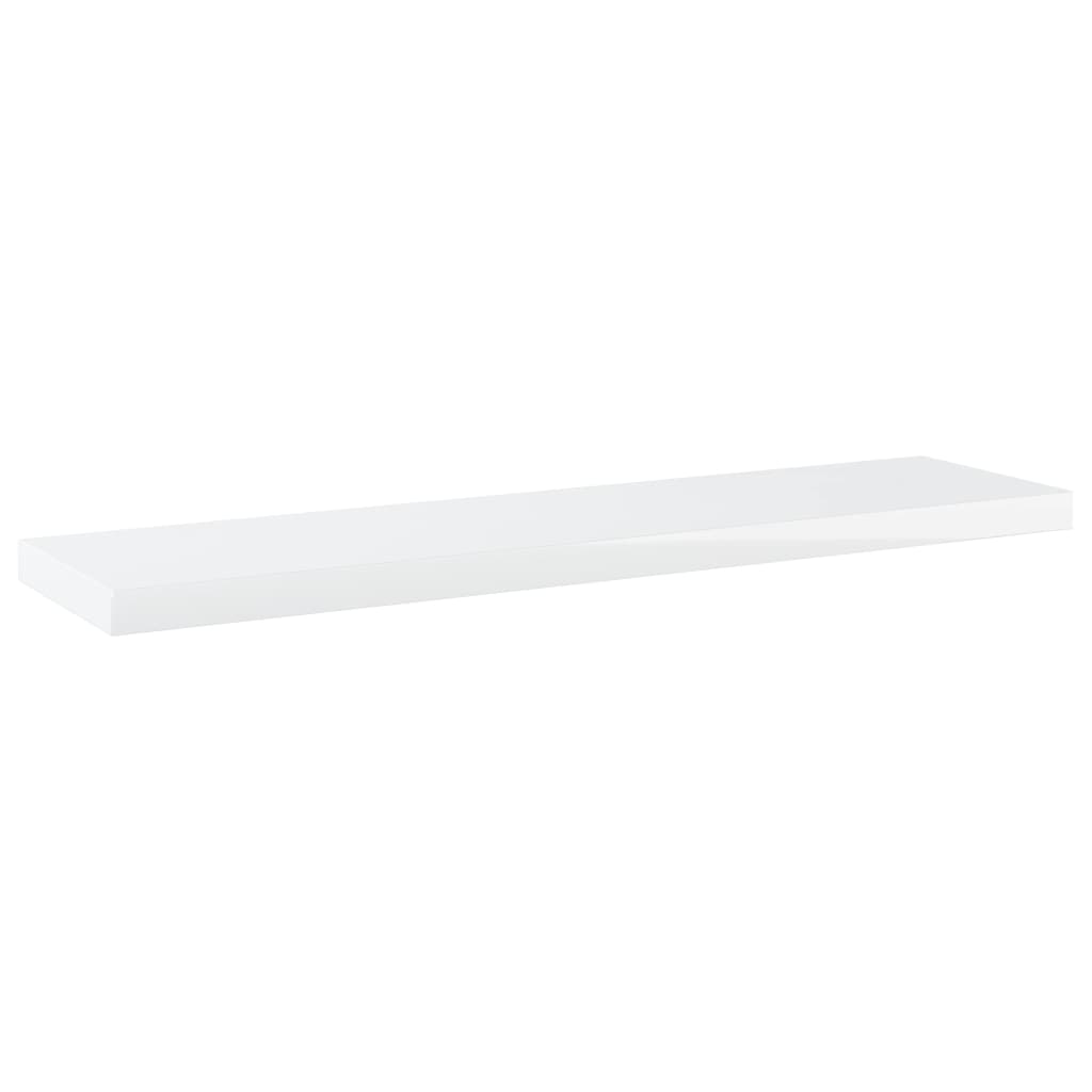 Ripiani per Libreria 8pz Bianco Lucido 40x10x1,5cm Multistrato