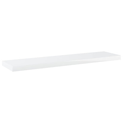 Ripiani per Libreria 8pz Bianco Lucido 40x10x1,5cm Multistrato
