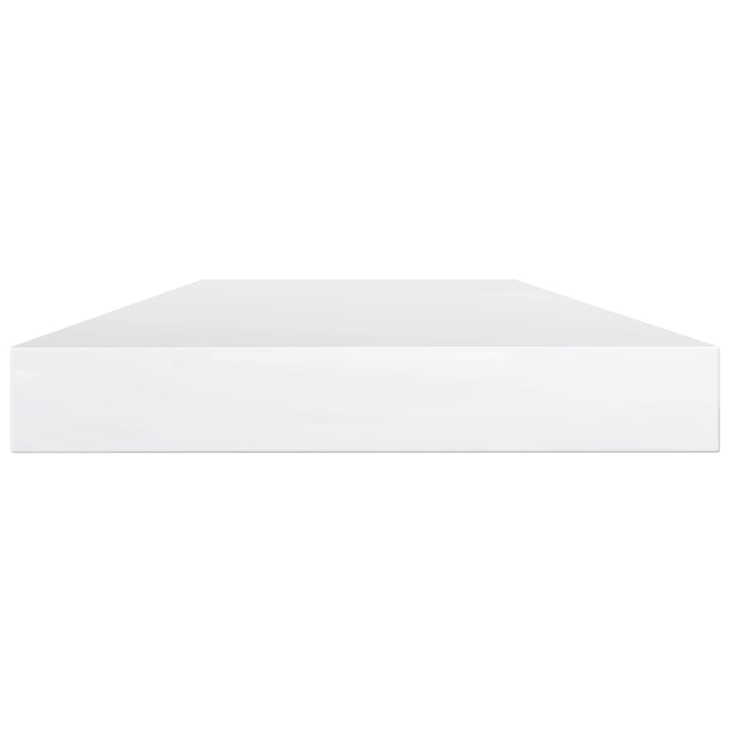 Ripiani per Libreria 8pz Bianco Lucido 40x10x1,5cm Multistrato