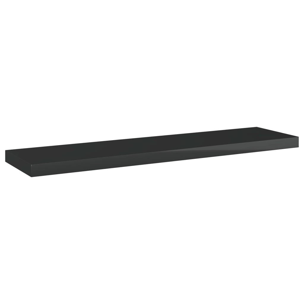 Ripiani per Libreria 4pz Nero Lucido 40x10x1,5cm Multistrato