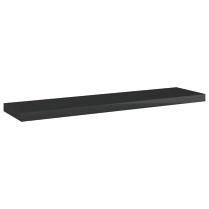 Ripiani per Libreria 4pz Nero Lucido 40x10x1,5cm Multistrato