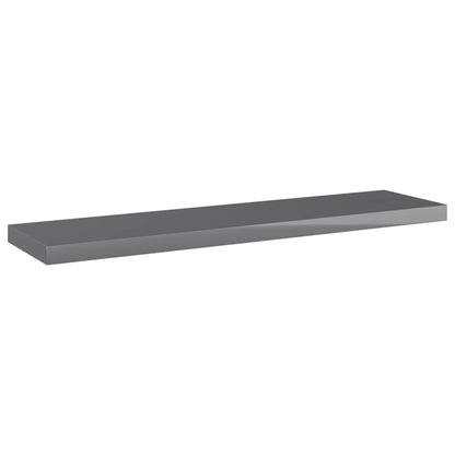 Ripiani per Libreria 4pz Grigio Lucido 40x10x1,5cm Multistrato