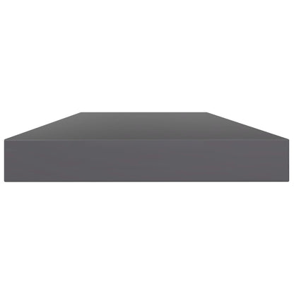 Ripiani per Libreria 8pz Grigio Lucido 40x10x1,5cm Multistrato