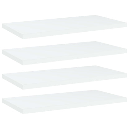 Ripiani per Libreria 4pz Bianchi 40x20x1,5 cm Legno Multistrato
