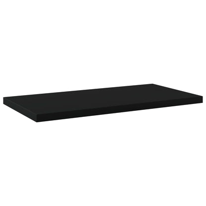 Ripiani per Libreria 4pz Neri 40x20x1,5cm in Legno Multistrato