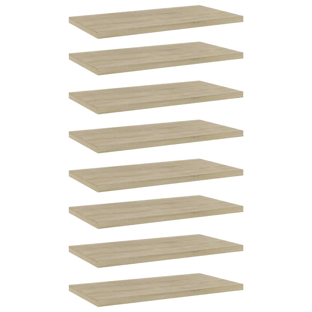 Ripiani per Libreria 8pz Rovere Sonoma 40x20x1,5cm Multistrato