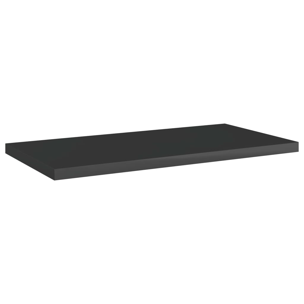 Ripiani per Libreria 4pz Nero Lucido 40x20x1,5cm Multistrato