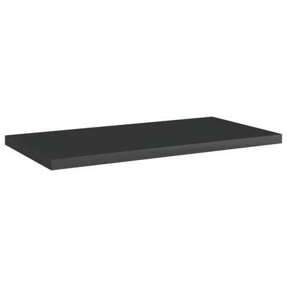 Ripiani per Libreria 8pz Nero Lucido 40x20x1,5cm Multistrato