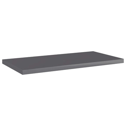 Ripiani per Libreria 4pz Grigio Lucido 40x20x1,5cm Multistrato