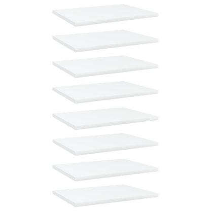 Ripiani per Libreria 8pz Bianchi 40x30x1,5 cm Legno Multistrato