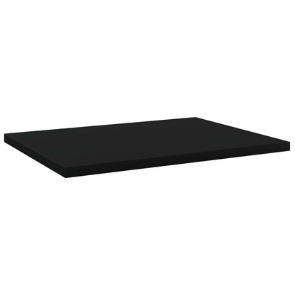 Ripiani per Libreria 8pz Neri 40x30x1,5cm in Legno Multistrato