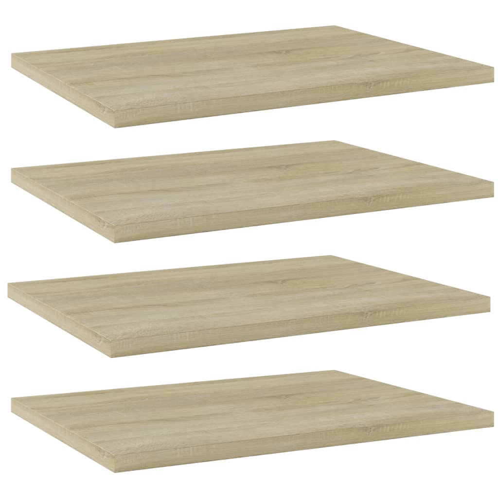 Ripiani per Libreria 4pz Rovere Sonoma 40x30x1,5cm Multistrato
