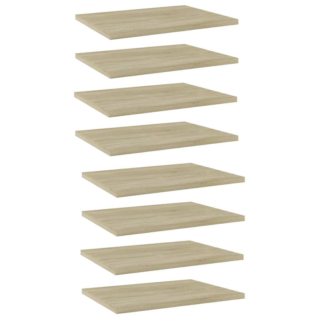 Ripiani per Libreria 8pz Rovere Sonoma 40x30x1,5cm Multistrato