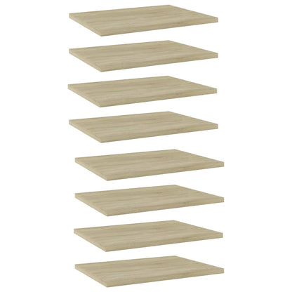 Ripiani per Libreria 8pz Rovere Sonoma 40x30x1,5cm Multistrato