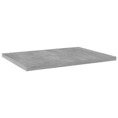 Ripiani per Libreria 8pz Grigio Cemento 40x30x1,5cm Multistrato