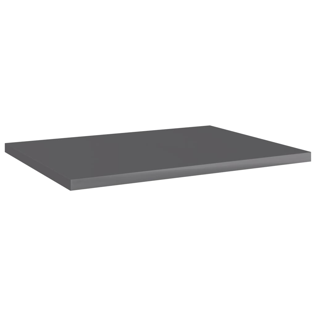 Ripiani per Libreria 4pz Grigio Lucido 40x30x1,5cm Multistrato