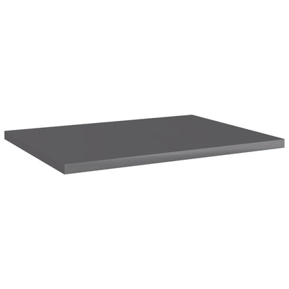 Ripiani per Libreria 4pz Grigio Lucido 40x30x1,5cm Multistrato