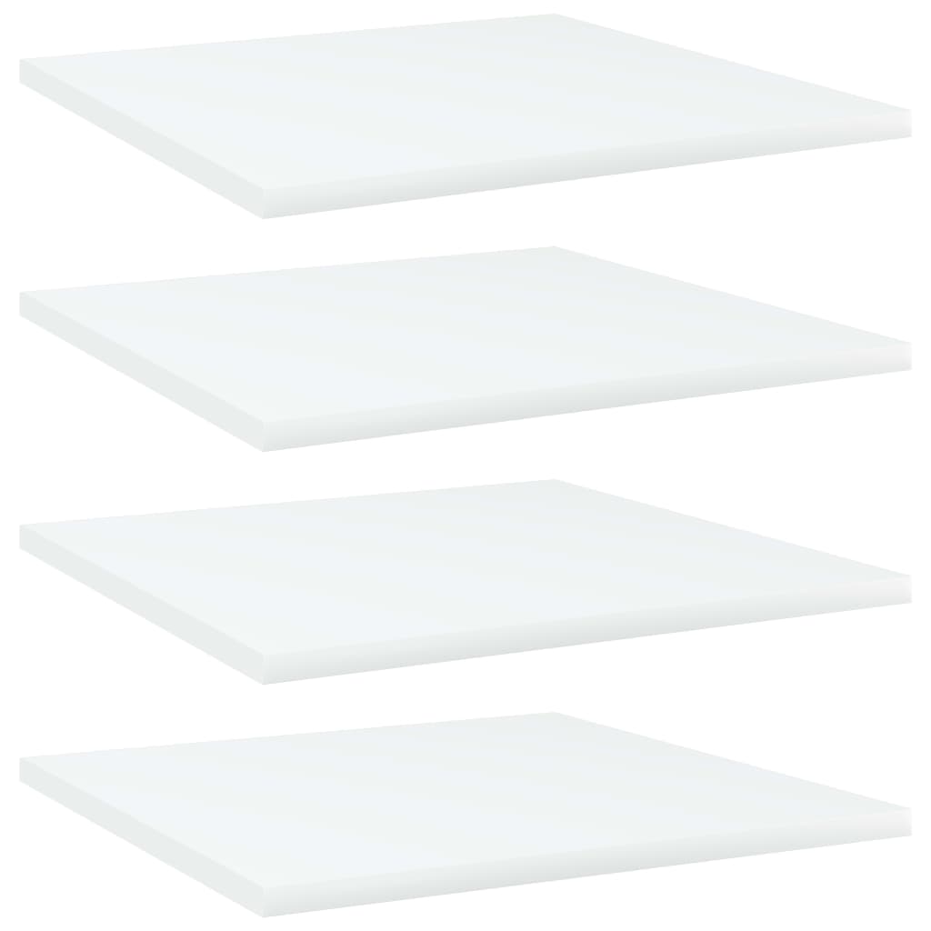 Ripiani per Libreria 4pz Bianchi 40x40x1,5 cm Legno Multistrato