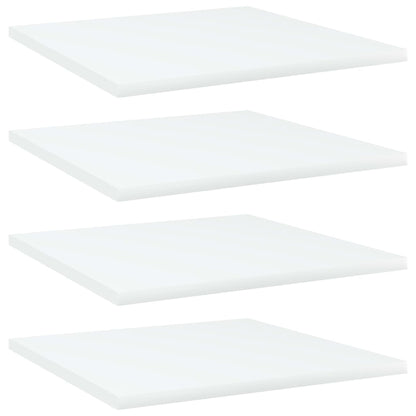 Ripiani per Libreria 4pz Bianchi 40x40x1,5 cm Legno Multistrato