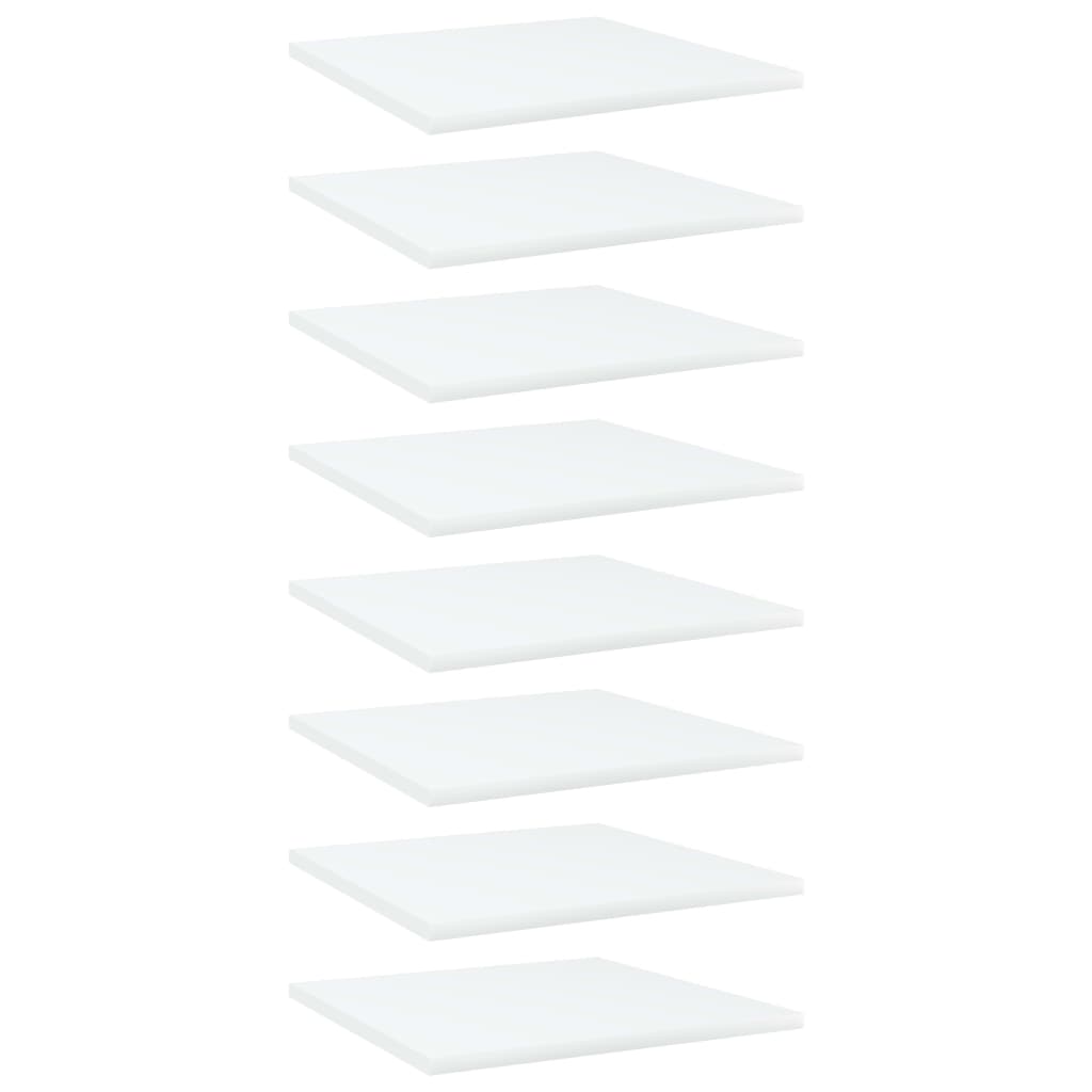 Ripiani per Libreria 8pz Bianchi 40x40x1,5 cm Legno Multistrato