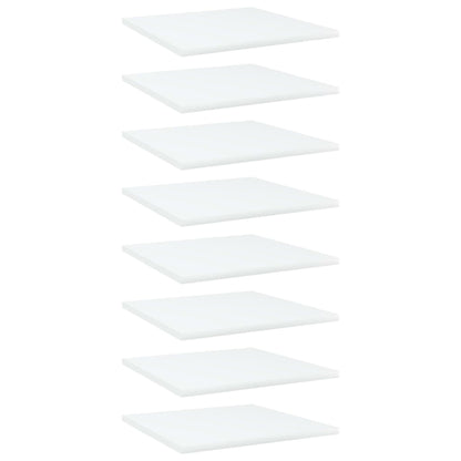 Ripiani per Libreria 8pz Bianchi 40x40x1,5 cm Legno Multistrato