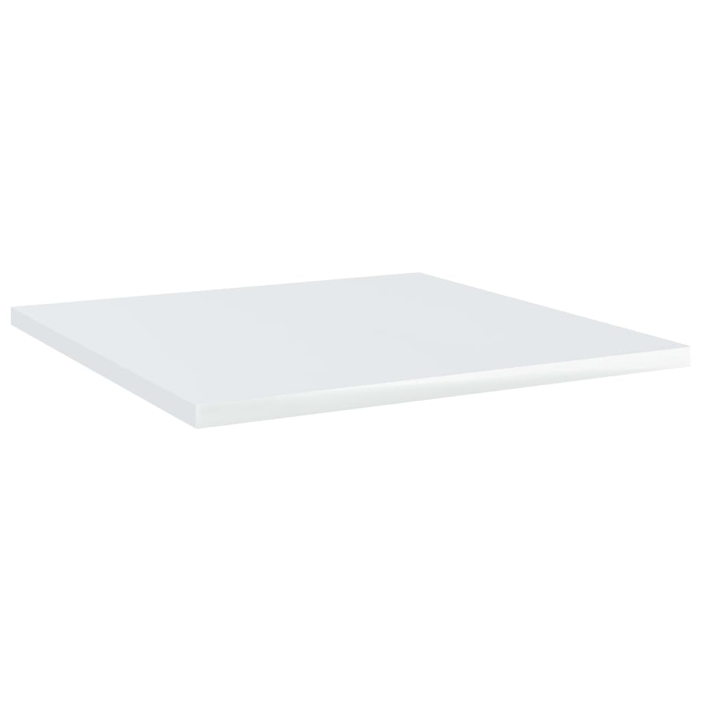 Ripiani per Libreria 8pz Bianco Lucido 40x40x1,5cm Multistrato